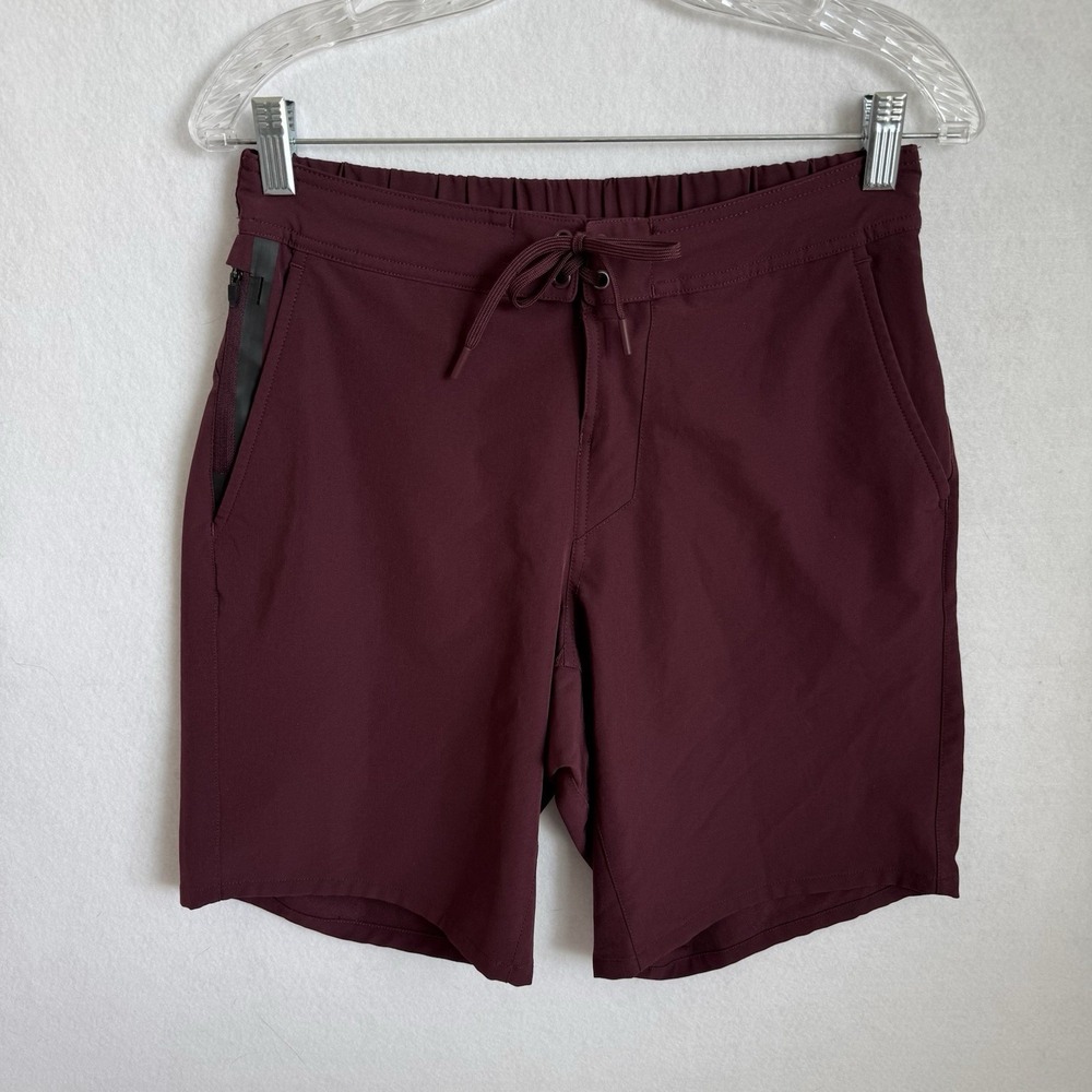 Ten Thousand Mens 9" Foundation Short Small Maroon Stretch Performance EUC